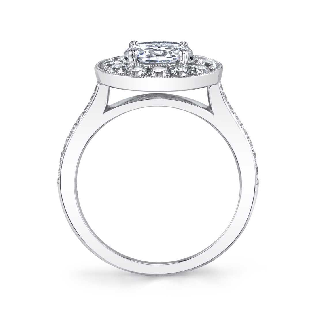 Jordane - Oval Engagement Ring with Halo