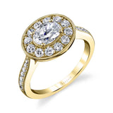 Jordane - Oval Engagement Ring with Halo