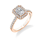 Emma - Emerald Engagement Ring with Halo