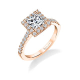 Emma -Princess Cut Engagement Ring with Halo