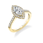 Emma -Marquise Engagement Ring with Halo