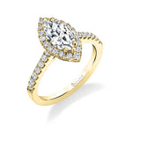 Emma -Marquise Engagement Ring with Halo