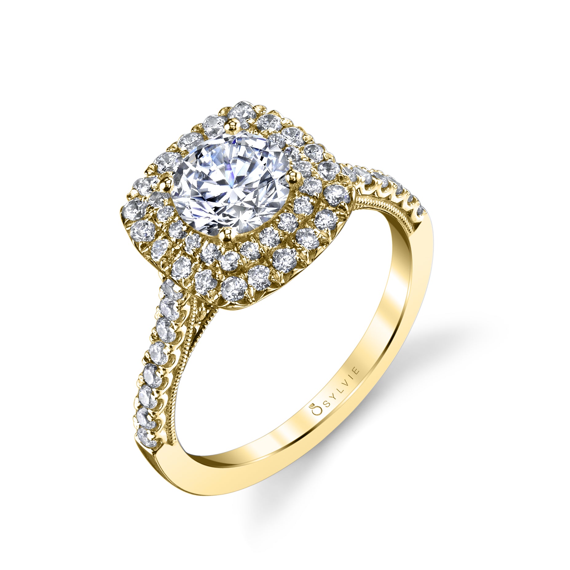 Carolina - Unique Double Halo Engagement Ring