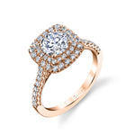 Carolina - Unique Double Halo Engagement Ring