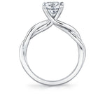 Round Cut Spiral Engagement Ring - Yasmine