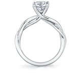 Round Cut Spiral Engagement Ring - Yasmine