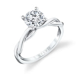Round Cut Spiral Engagement Ring - Yasmine