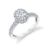 Oval Halo Engagement Ring - Diandra