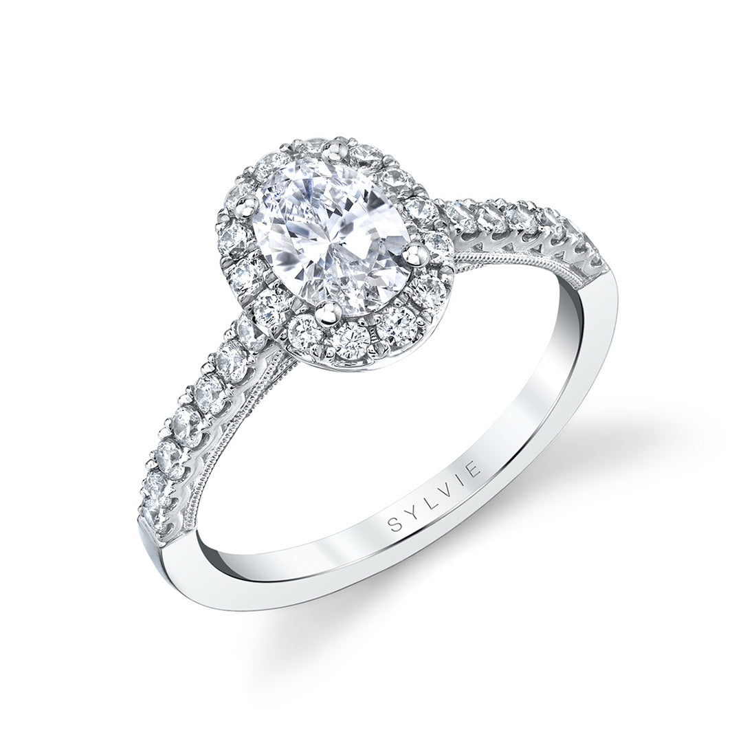 Oval Halo Engagement Ring - Diandra