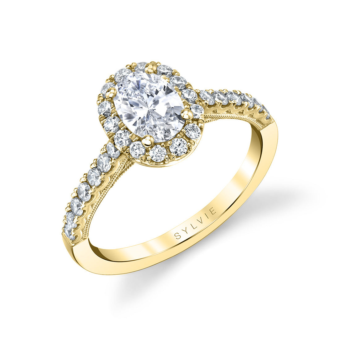 Oval Halo Engagement Ring - Diandra