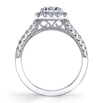 Pear Shaped Halo Engagement Ring - Diandra