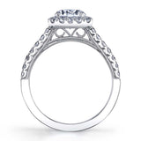 Pear Shaped Halo Engagement Ring - Diandra
