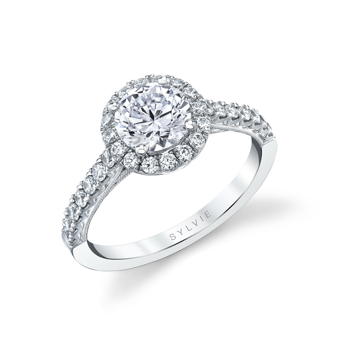 Modern Halo Engagement Ring - Diandra
