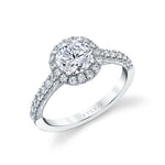 Modern Halo Engagement Ring - Diandra