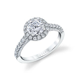 Modern Halo Engagement Ring - Diandra
