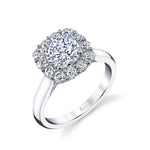 Felicia - Modern Halo Engagement Ring