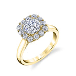 Felicia - Modern Halo Engagement Ring