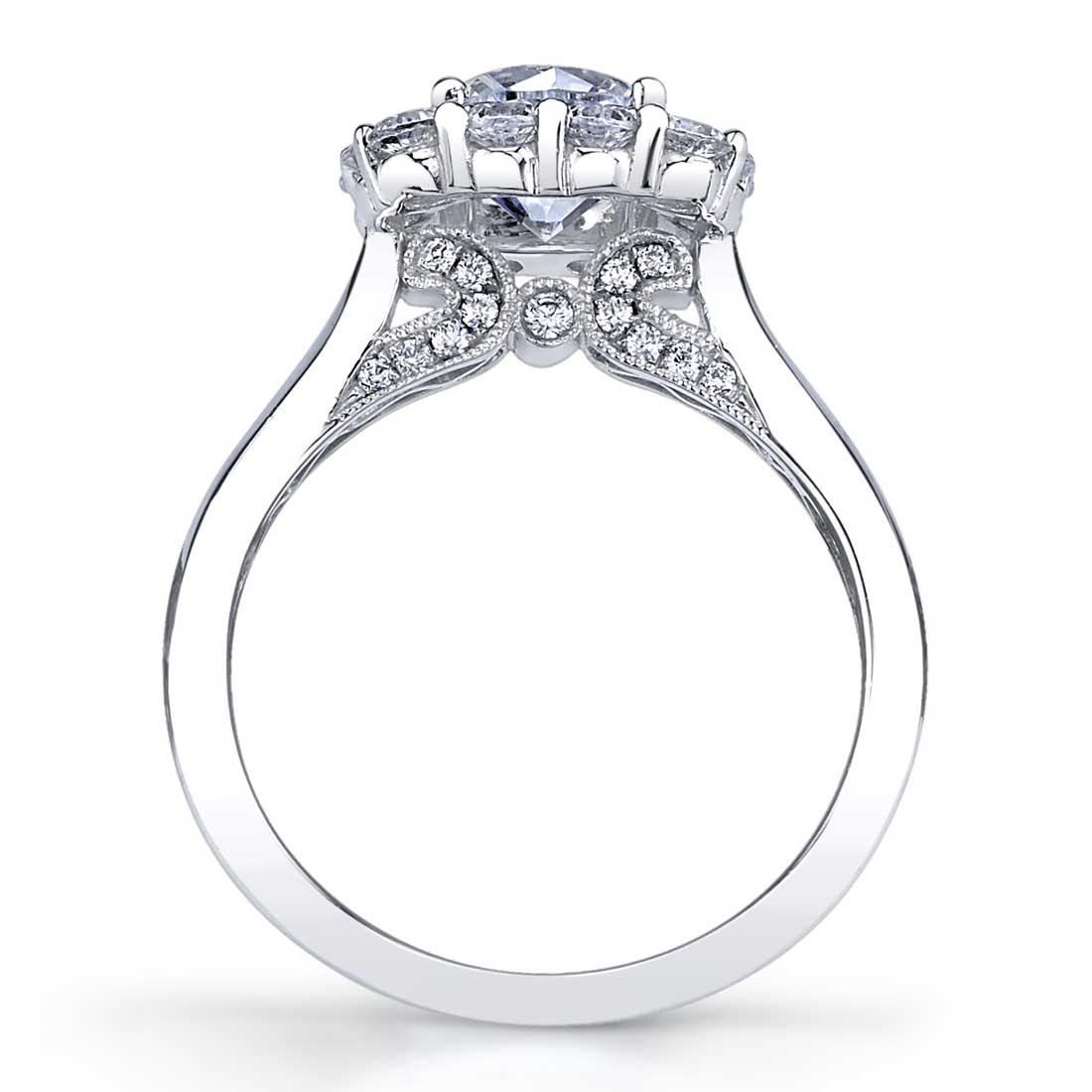 Felicia - Modern Halo Engagement Ring