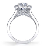 Felicia - Modern Halo Engagement Ring