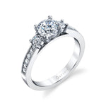 Adaline - Vintage Inspired Three Stone Engagement Ring