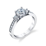 Adaline - Vintage Inspired Three Stone Engagement Ring