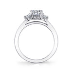 Adaline - Vintage Inspired Three Stone Engagement Ring