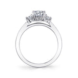 Adaline - Vintage Inspired Three Stone Engagement Ring