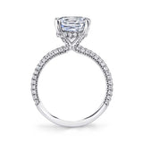 Princess Cut Classic Pave Engagement Ring - Jayla
