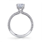 Round Cut Classic Pave Engagement Ring - Jayla