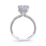 Oval Cut Classic Pave Engagement Ring - Jayla