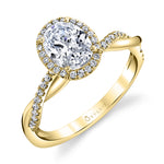 Coralie - Oval Engagement Ring with Halo