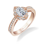 Vintage Inspired Oval Engagement Ring - Hermine