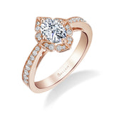 Vintage Inspired Oval Engagement Ring - Hermine