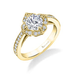 Hermine - Vintage Inspired Floral Engagement Ring