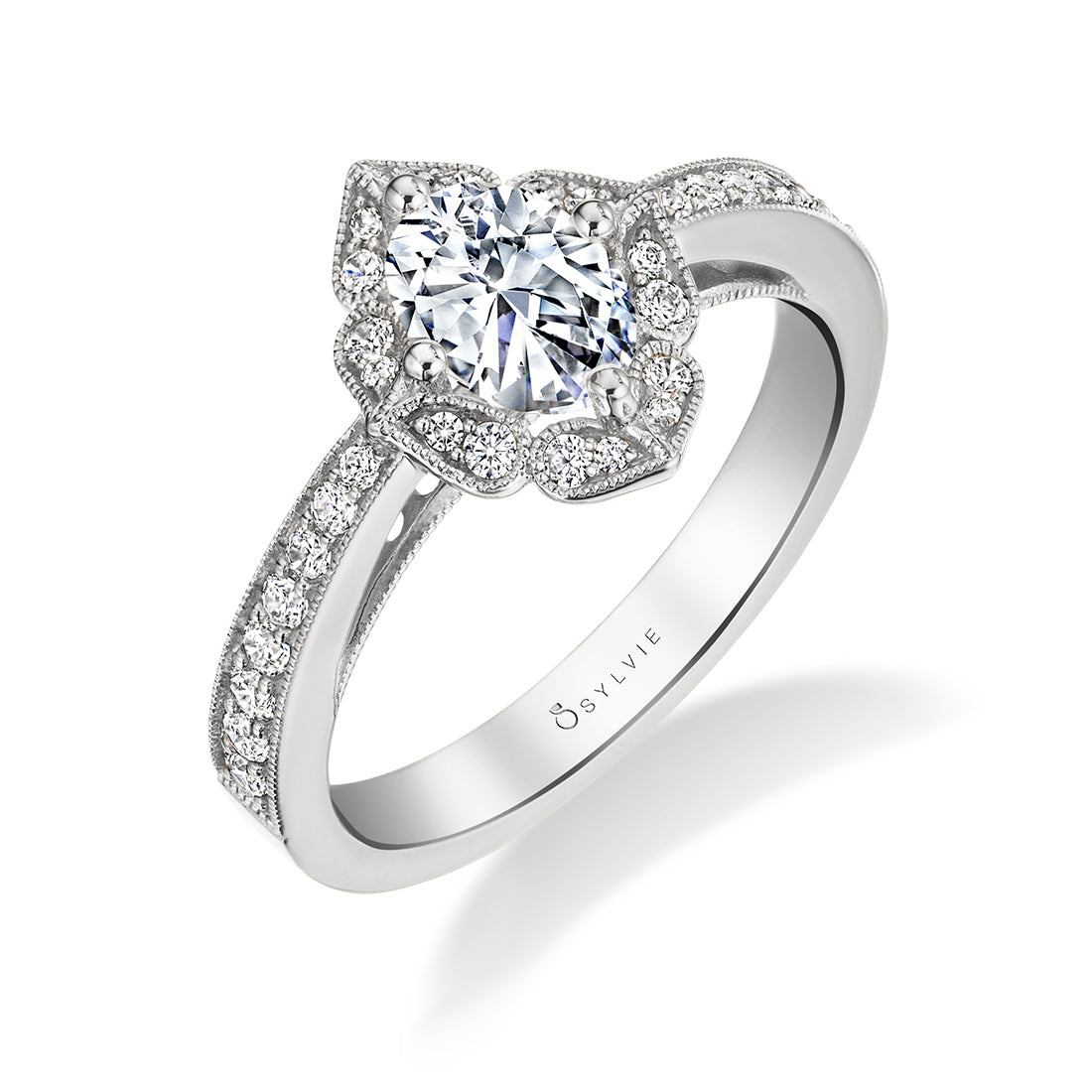 Vintage Inspired Oval Engagement Ring - Hermine