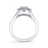 Michaela - Vintage Inspired Oval Cut Flower Engagement Ring