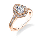 Michaela - Vintage Inspired Oval Cut Flower Engagement Ring