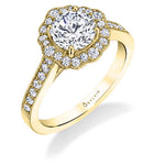 Michaela - Vintage Inspired Flower Engagement Ring