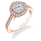 Michaela - Vintage Inspired Flower Engagement Ring