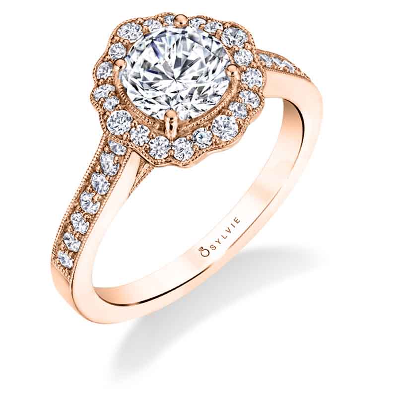 Michaela - Vintage Inspired Flower Engagement Ring