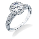 Round Halo Engagement Ring