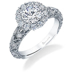Round Halo Engagement Ring