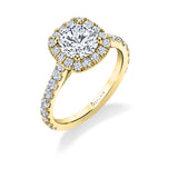 Fany - Cushion Halo Engagement Ring