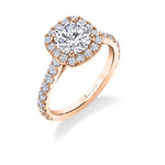 Fany - Cushion Halo Engagement Ring