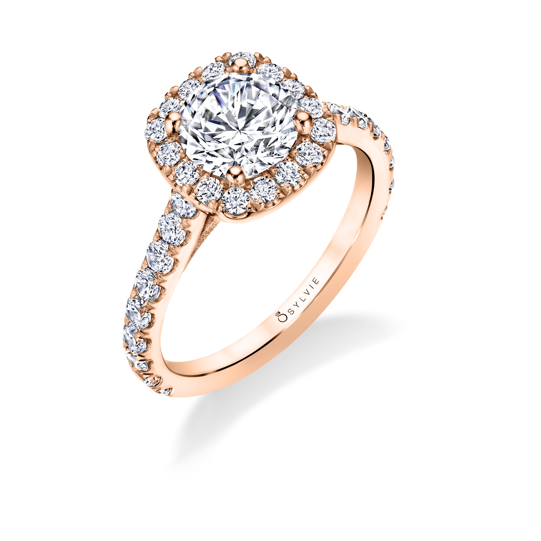Fany - Cushion Halo Engagement Ring