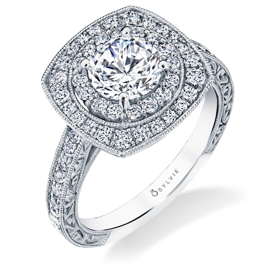Aureline - Double Halo Engagement Ring