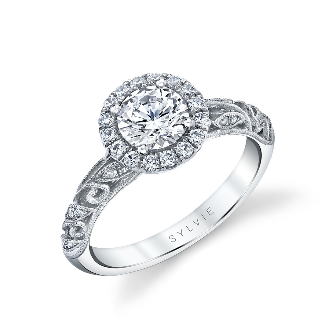 Vintage Halo Engagement Ring - Rochelle