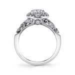 Naelle - Vintage Inspired Halo Engagement Ring