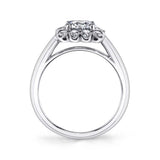 Chloe - Classic Cushion Halo Engagement Ring