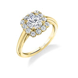 Chloe - Classic Cushion Halo Engagement Ring